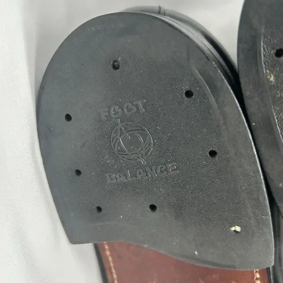 VINTAGE Alden 637 Wingtip Oxford Black Leather Dress Shoes- Truflare Sz 10.5 A/C - Picture 7 of 13